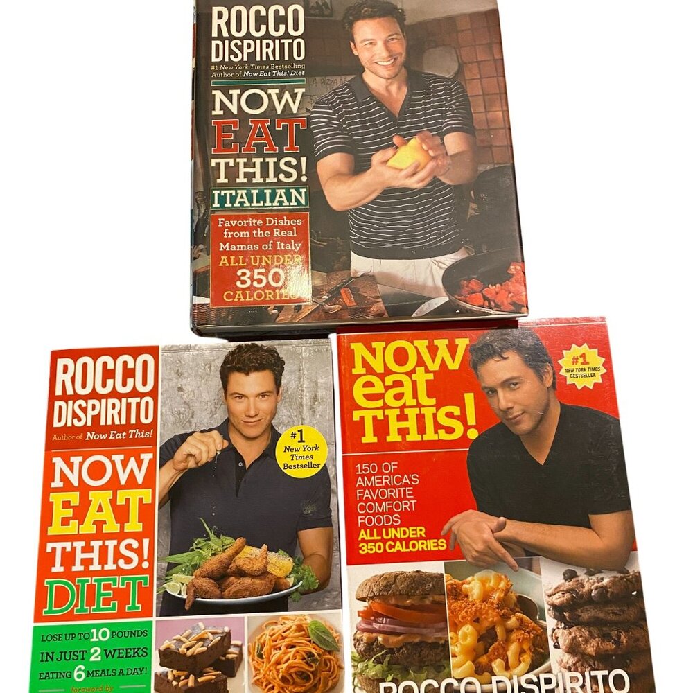 Rocco Dispirito cookbook lot Now eat this Italian comfort foods diet recipe book